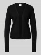 Vila Cardigan mit gerippten Abschlüssen in Black, Größe L