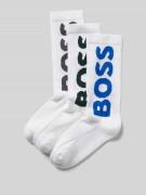 BOSS Socken mit Label-Detail im 3er-Pack in Weiss, Größe 39-42