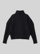 s.Oliver RED LABEL Strickpullover mit Stehkragen in Black, Größe L