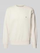 Tommy Hilfiger Sweatshirt mit Label-Stitching in Offwhite, Größe L