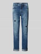 Angels Straight Leg Jeans im Destroyed-Look Modell 'DARLEEN' in Blau, ...