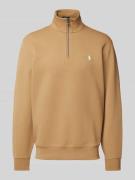 POLO RALPH LAUREN Sweatshirt mit Stehkragen in Camel, Größe L