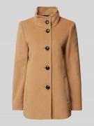 Fuchs Schmitt Wolljacke mit Stehkragen und Knopfverschluss in Camel, G...