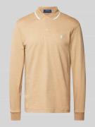 Polo Ralph Lauren Slim Fit Poloshirt mit Logo-Stitching in Camel, Größ...