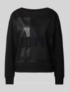 monari Sweatshirt mit Statement-Print in Black, Größe 38