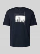 ARMANI EXCHANGE T-Shirt mit Label-Print Modell 'NewYork Building' in D...