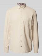 Colours & Sons Regular Fit Freizeithemd mit Button-Dow-Kragen in Beige...