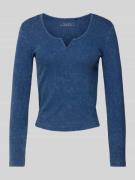 Only Longsleeve mit V-Ausschnitt Modell 'VALERIE' in Rauchblau, Größe ...