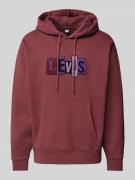 Levi's® Hoodie mit Label-Stitching Modell 'SKATE' in Bordeaux, Größe L