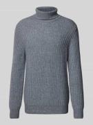 GRAN SASSO Strickpullover mit Rollkragen Modell 'ROLLI' in Hellgrau, G...