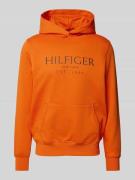 Tommy Hilfiger Hoodie mit Label-Print in Orange, Größe L