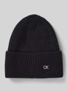 CK Calvin Klein Beanie aus Wolle-Kaschmir-Mix mit Label-Applikation in...