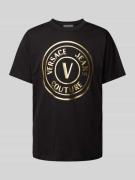 Versace Jeans Couture T-Shirt mit Label-Print Modell 'CJ00T' in Black,...