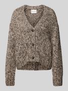 Marc O'Polo Comfort Fit Strickjacke mit Melange-Muster in Hellgrau, Gr...