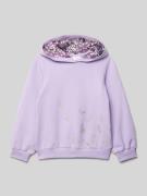 s.Oliver RED LABEL Hoodie mit Glitzer-Print in Lavender, Größe 92