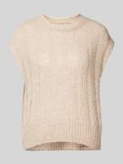 Marc O'Polo Comfort Fit Pullunder in Strick-Optik in Beige Melange, Gr...