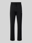 Pegador Trackpants mit elastischem Bund und Logo-Stitching in Black, G...