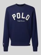 Polo Ralph Lauren Sweatshirt mit Label-Stitching in Marine, Größe S