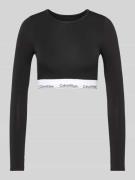 Calvin Klein Underwear Cropped Longsleeve mit Rundhalsausschnitt in Bl...