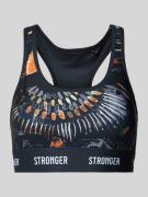 Stronger Bustier mit elastischem Bund und Label-Details in BLACK, Größ...