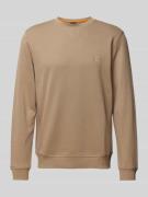 BOSS Orange Sweatshirt mit Label-Patch Modell 'Westart' in Beige, Größ...