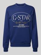 G-Star Raw Sweatshirt mit Label-Print in Bleu, Größe S