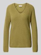 s.Oliver RED LABEL Regular Fit Strickpullover mit V-Ausschnitt und Rag...