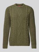 Superdry Strickpullover mit Zopfmuster Modell 'Jacob' in Oliv, Größe X...