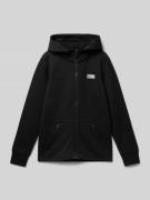 Jack & Jones Sweatjacke mit Label-Patch Modell 'COAIR' in Black, Größe...