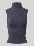 Gina Tricot Tanktop mit Turtleneck in Bleu, Größe XS