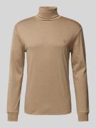 Polo Ralph Lauren Longsleeve mit Rollkragen und Label-Stitching in Hel...