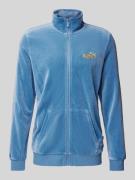 PUMA PERFORMANCE Sweatjacke mit Stehkragen in Rauchblau, Größe XL