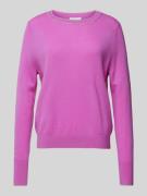 Jake*s Collection Strickpullover mit Rundhalsausschnitt in Fuchsia, Gr...