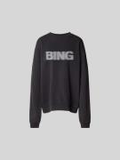 Anine Bing Oversized Sweatshirt mit Label-Print in Black, Größe S