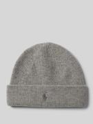 Polo Ralph Lauren Beanie aus Kaschmir mit Label-Stitching in Mittelgra...