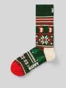 Happy Socks Socken mit Motiv-Print Modell 'Christmas Sweater' in Gruen...