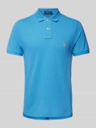 Polo Ralph Lauren Custom Slim Fit Poloshirt mit Label-Stitching in Roy...