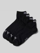 Puma Socken mit Logo-Detail im 4er-Pack in Black, Größe 39-42