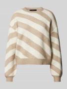 Vero Moda Strickpullover mit diagonalem Streifenmuster Modell 'LARA' i...