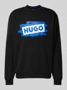 Hugo Blue Sweatshirt mit Label-Print Modell 'Nabluey' in Black, Größe ...