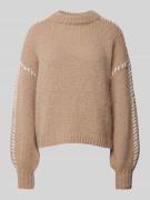 Vero Moda Relaxed Fit Strickpullover mit Kontrast-Detail Modell 'FENG'...