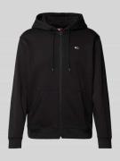 Tommy Jeans Regular Fit Sweatjacke mit Kapuze in Black, Größe S