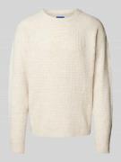 Jack & Jones Strickpullover mit Strukturmuster Modell 'OLLIE' in Offwh...