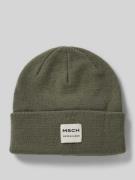 MSCH Copenhagen Beanie mit Label-Patch Modell 'Mojo' in Khaki, Größe 1