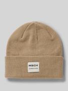 MSCH Copenhagen Beanie mit Label-Patch Modell 'Mojo' in Beige, Größe 1