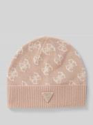 Guess Activewear Beanie mit Label-Details in Beige, Größe 1