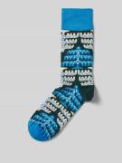 DillySocks Socken mit Motiv-Stitching Modell 'Icy Pine' in Helltuerkis...