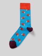 DillySocks Socken mit Motiv-Stitching Modell 'Look Racoon' in Hellblau...