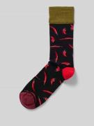 DillySocks Socken mit Motiv-Stitching Modell 'Hot Chilly Socks' in Mar...