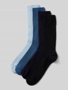 DillySocks Socken mit Strukturmuster Modell 'Ribbed Just Blue' im 4er-...